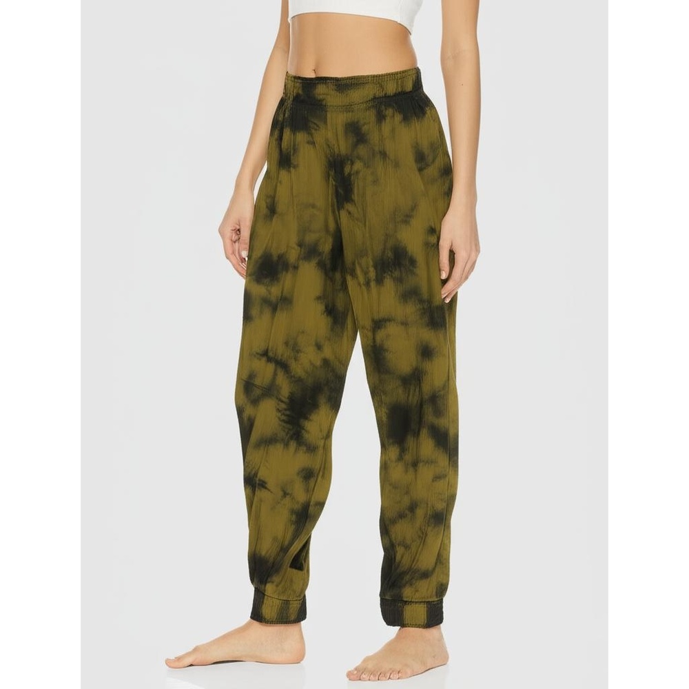 Young Fabulous & Broke Olive Green Tie-Dye Cuffed Joggers Size M